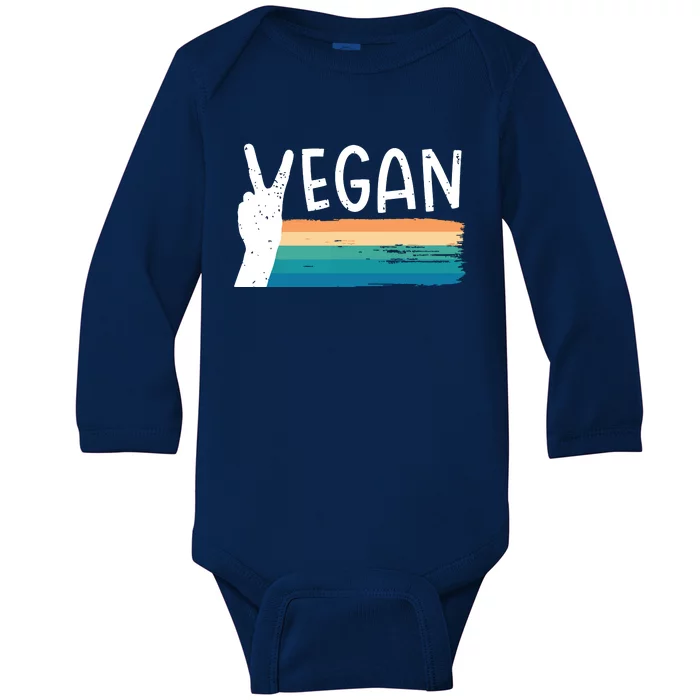 Vegan Plant Based Diet Vegetarian Baby Long Sleeve Bodysuit