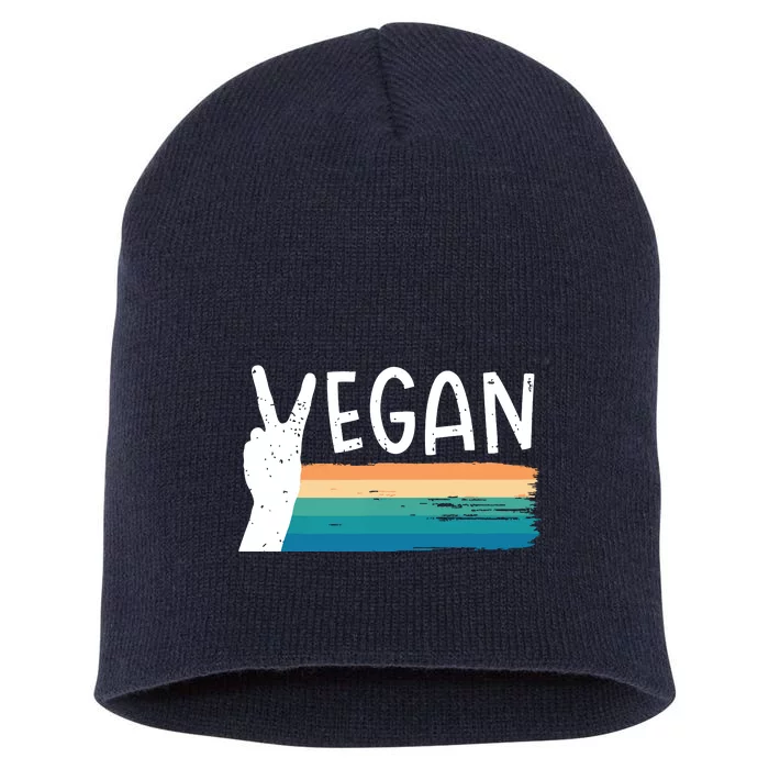 Vegan Plant Based Diet Vegetarian Short Acrylic Beanie