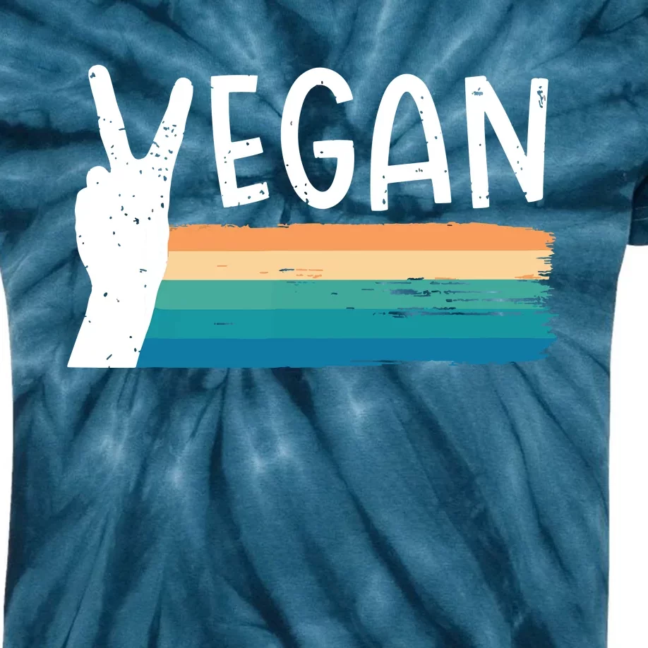 Vegan Plant Based Diet Vegetarian Kids Tie-Dye T-Shirt