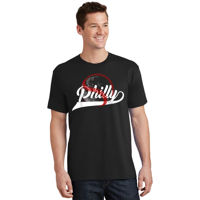 Vintage Philly Baseball Lovers Baseball Fans T-Shirt