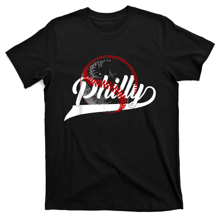 Vintage Philly Baseball Lovers Baseball Fans T-Shirt