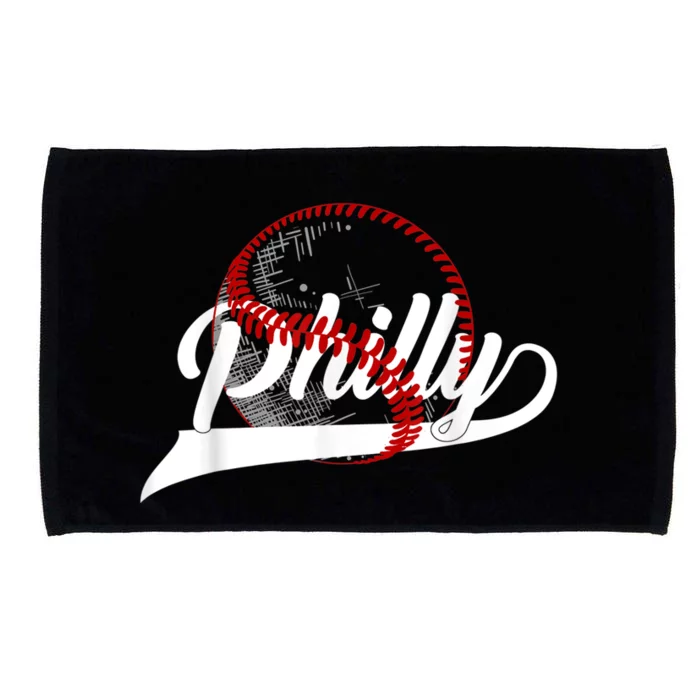 Vintage Philly Baseball Lovers Baseball Fans Microfiber Hand Towel