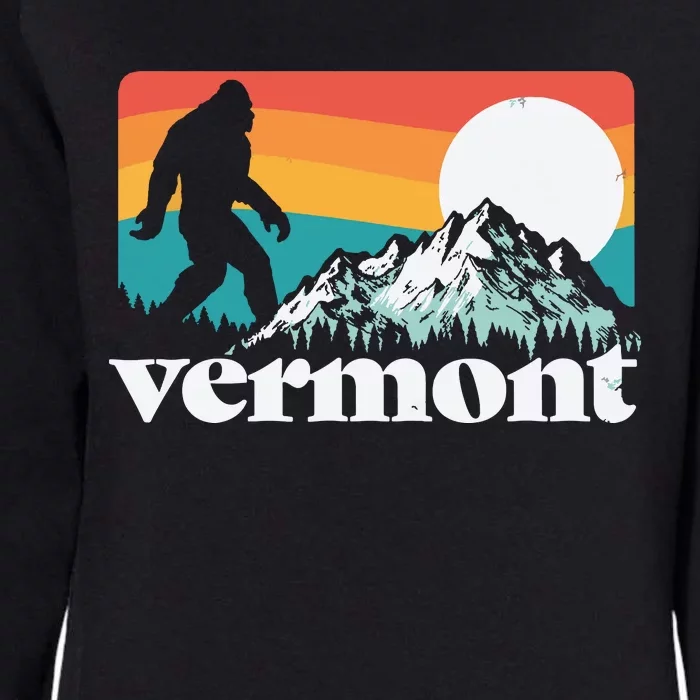 Vermont Pride Bigfoot Mountains Retro Nature Graphic Womens California Wash Sweatshirt