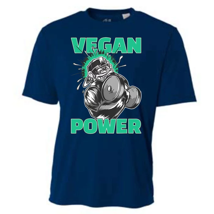 Vegan Power Bodybuilding Fitness Strength Training Gorilla Cooling Performance Crew T-Shirt