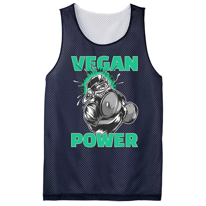 Vegan Power Bodybuilding Fitness Strength Training Gorilla Mesh Reversible Basketball Jersey Tank