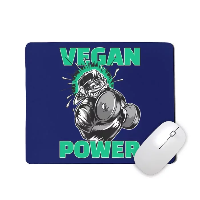 Vegan Power Bodybuilding Fitness Strength Training Gorilla Mousepad