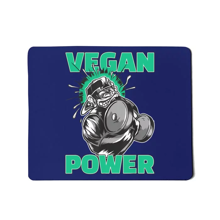 Vegan Power Bodybuilding Fitness Strength Training Gorilla Mousepad