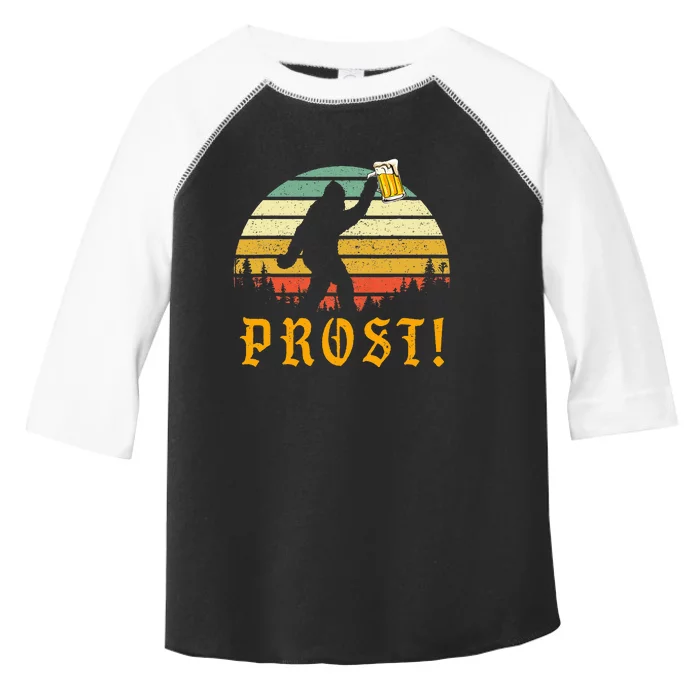 Vintage PROST Bigfoot Drinking Beer German Oktoberfest Toddler Fine Jersey T-Shirt