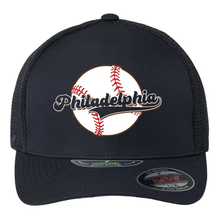 Vintage Philadelphia Baseball Throwback Retro Flexfit Unipanel Trucker Cap