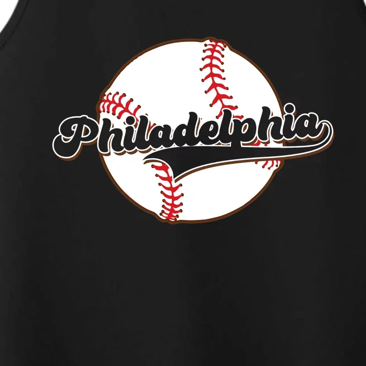 Vintage Philadelphia Baseball Throwback Retro Performance Tank