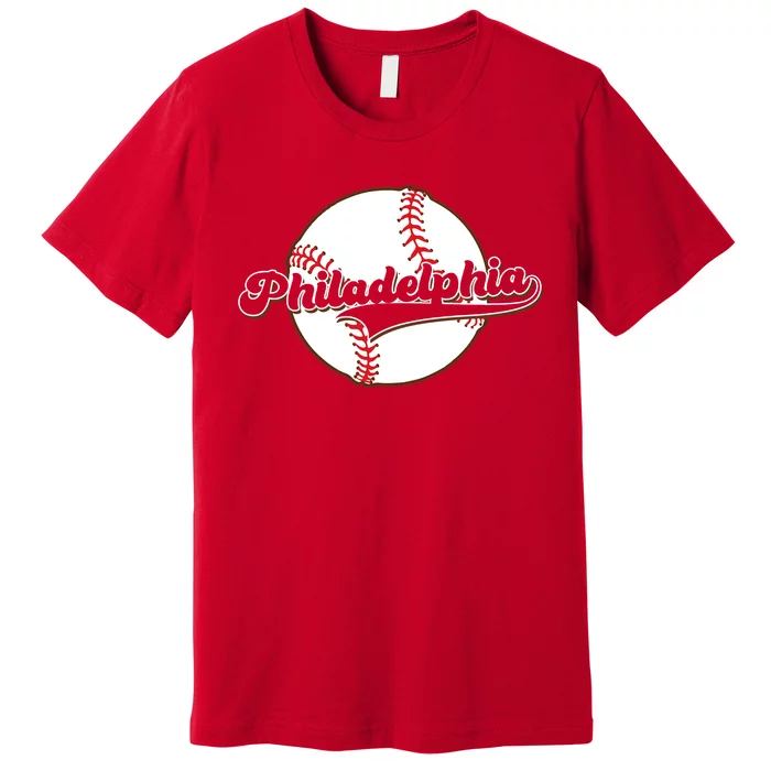 Vintage Philadelphia Baseball Throwback Retro Premium T-Shirt