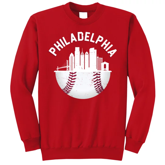 Vintage Philadelphia Baseball Retro Skyline Sweatshirt