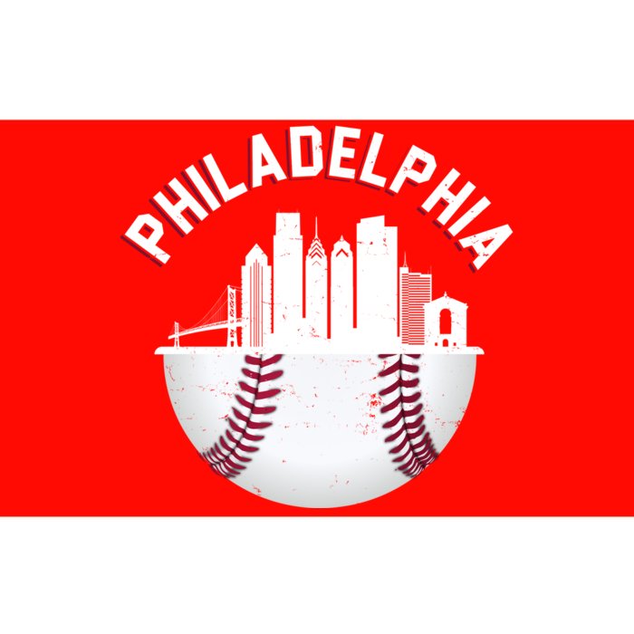 Vintage Philadelphia Baseball Retro Skyline Bumper Sticker