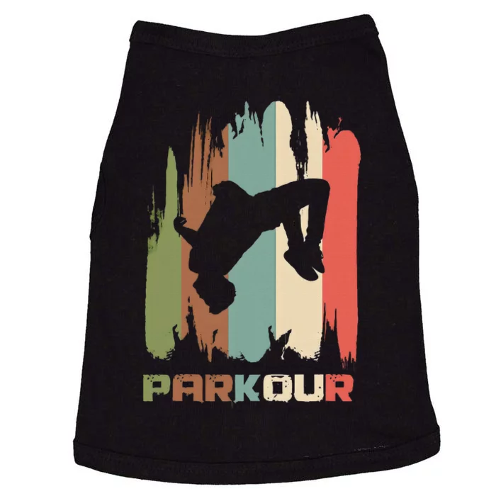 Vintage Parkour Boy Parkour Lovers Doggie Tank