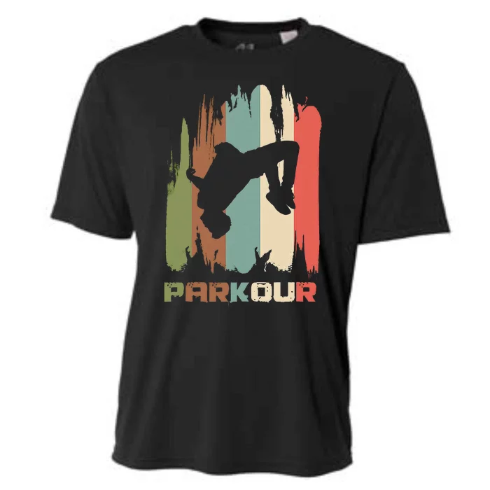 Vintage Parkour Boy Parkour Lovers Cooling Performance Crew T-Shirt