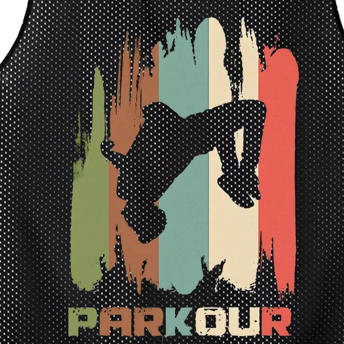 Vintage Parkour Boy Parkour Lovers Mesh Reversible Basketball Jersey Tank