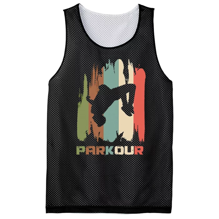 Vintage Parkour Boy Parkour Lovers Mesh Reversible Basketball Jersey Tank