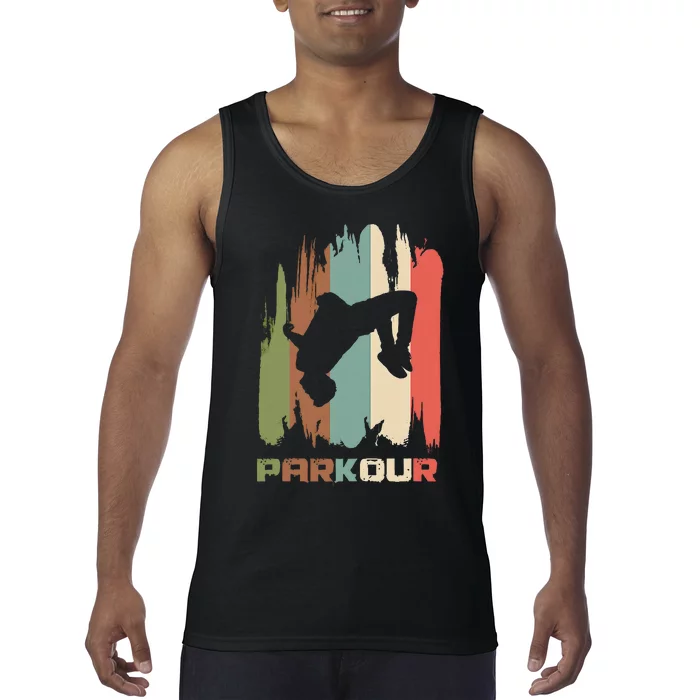 Vintage Parkour Boy Parkour Lovers Tank Top