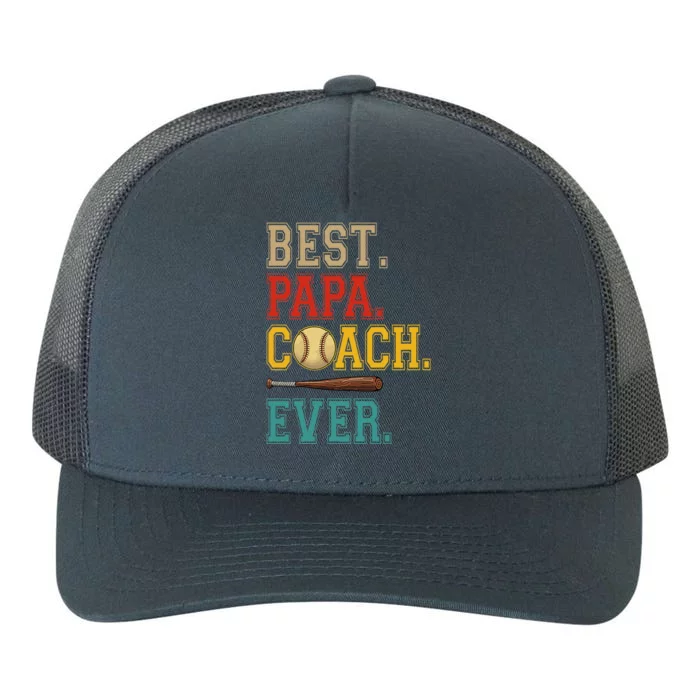 Vintage Papa Coach Ever Costume Baseball Player Coach Yupoong Adult 5-Panel Trucker Hat