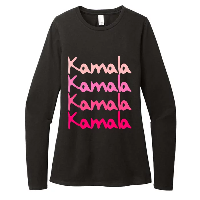 Vintage President Campaign Kamala First Name Womens CVC Long Sleeve Shirt