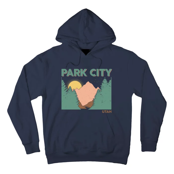 Vintage Park City Utah Mountain Forest Hoodie