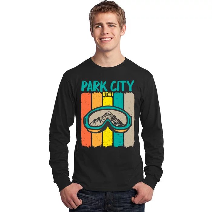 Vintage Park City Utah Skiing Snowboarding Premium Tall Long Sleeve T-Shirt