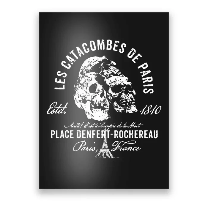 Vintage Paris Catacombs 1810 Poster