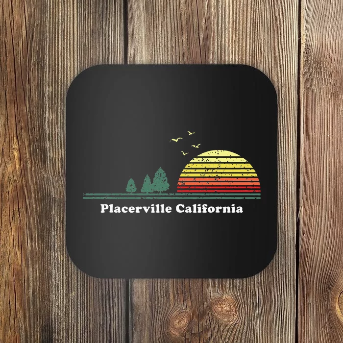 Vintage Placerville California Sunset Souvenir Coaster