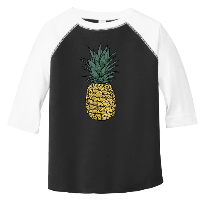 Vintage Pineapple, Cute fruit Food Clothing, Pajama Toddler Fine Jersey T-Shirt