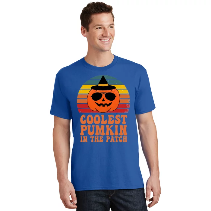 Vintage Pumpkin Coolest Gamer In The Patch Halloween Vibe Gift T-Shirt