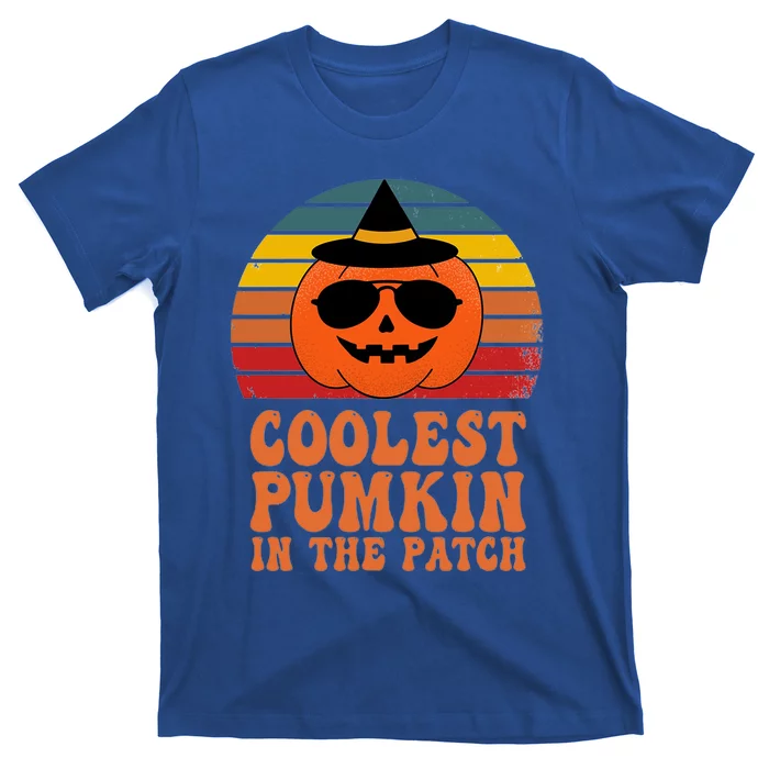 Vintage Pumpkin Coolest Gamer In The Patch Halloween Vibe Gift T-Shirt