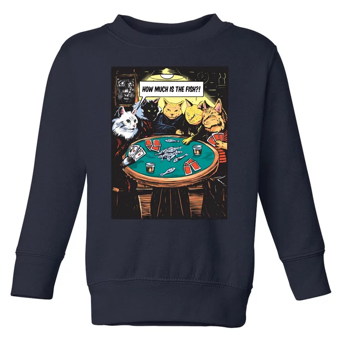 Vintage Poker Cats Toddler Sweatshirt