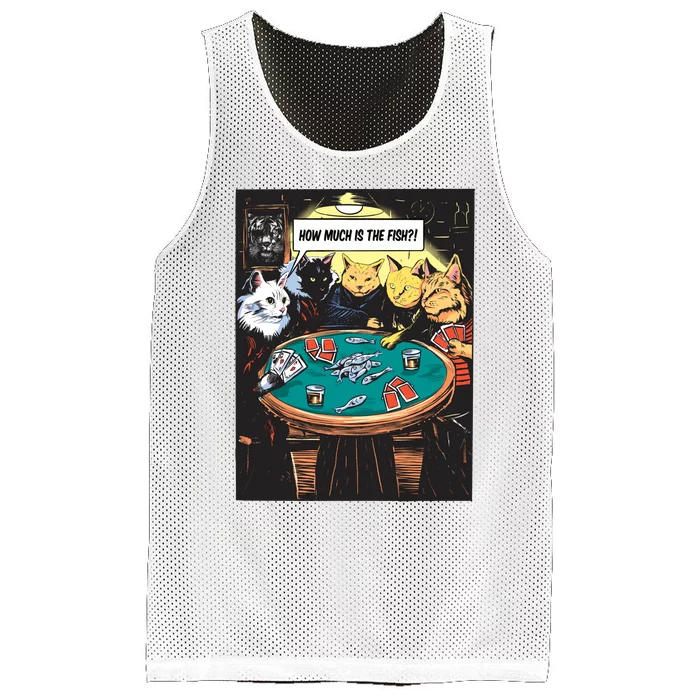 Vintage Poker Cats Mesh Reversible Basketball Jersey Tank