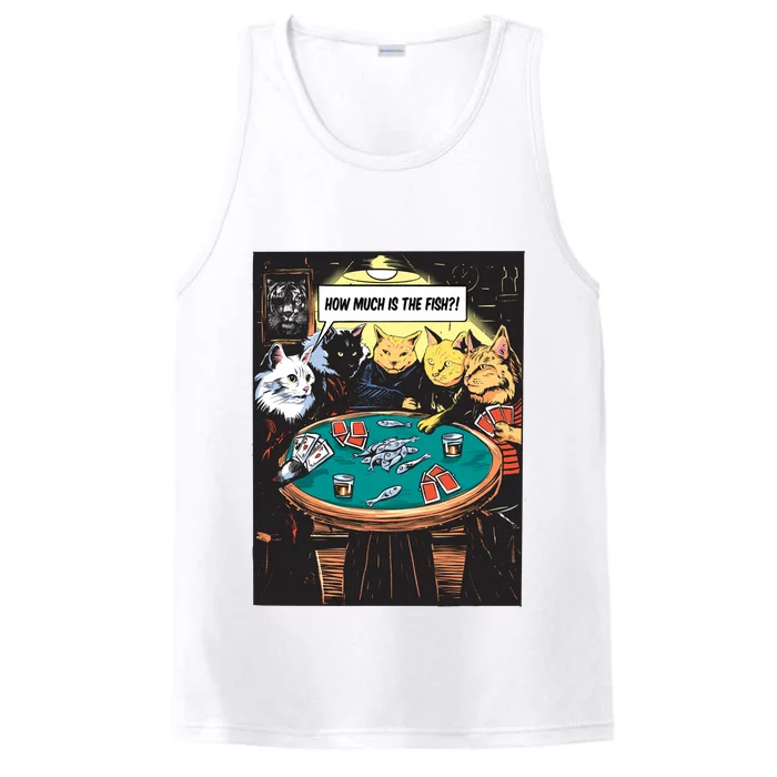 Vintage Poker Cats Performance Tank