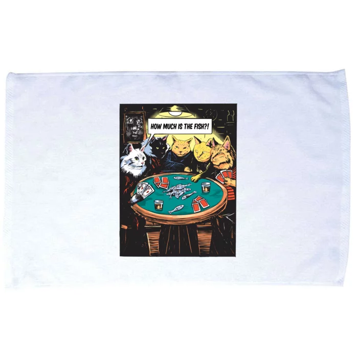 Vintage Poker Cats Microfiber Hand Towel