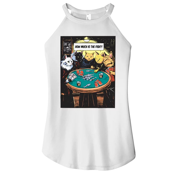 Vintage Poker Cats Women’s Perfect Tri Rocker Tank