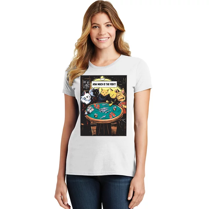 Vintage Poker Cats Women's T-Shirt