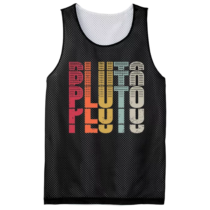 Vintage Pluto Dwarf Planet Astronomy Science Teacher Cosmic Mesh Reversible Basketball Jersey Tank