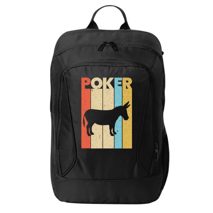 Vintage Poker Donkey Funny Poker Player Texas Holdem City Backpack