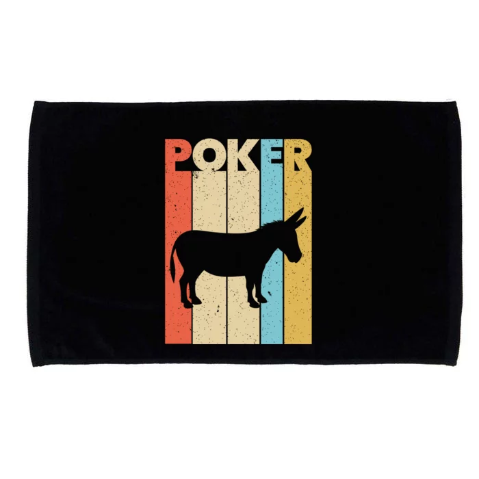 Vintage Poker Donkey Funny Poker Player Texas Holdem Microfiber Hand Towel