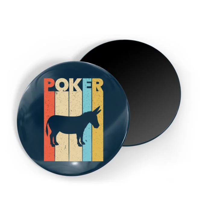 Vintage Poker Donkey Funny Poker Player Texas Holdem Magnet