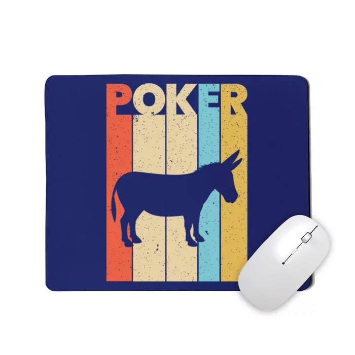 Vintage Poker Donkey Funny Poker Player Texas Holdem Mousepad