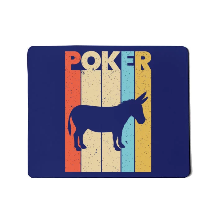 Vintage Poker Donkey Funny Poker Player Texas Holdem Mousepad