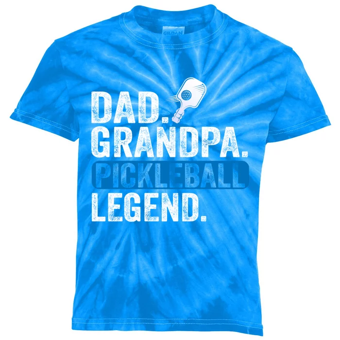 Vintage Pickleball Dad Grandpa Pickleball Legend Fathers Day Gift Kids Tie-Dye T-Shirt