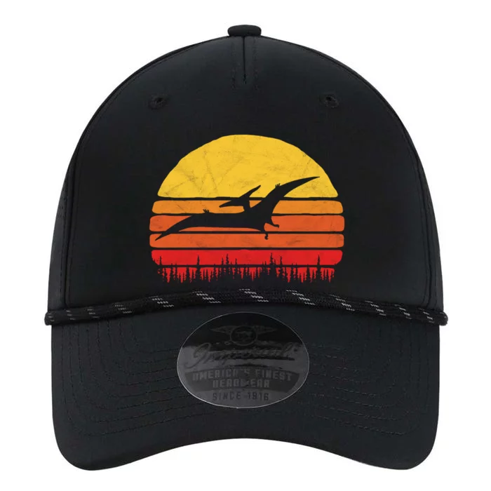 Vintage Pterodactyl Dinosaur Giftgift Retro Sun Performance The Dyno Cap