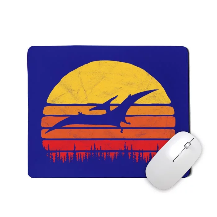 Vintage Pterodactyl Dinosaur Giftgift Retro Sun Mousepad