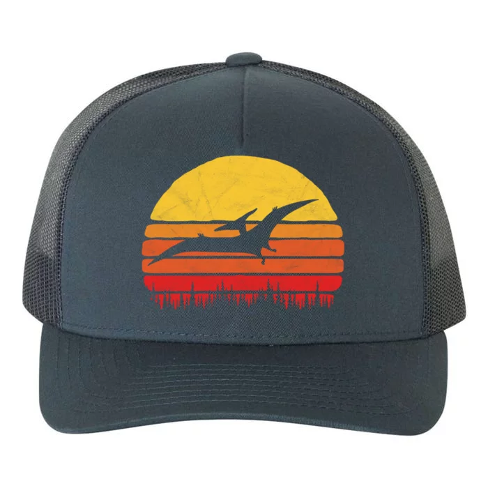 Vintage Pterodactyl Dinosaur Giftgift Retro Sun Yupoong Adult 5-Panel Trucker Hat