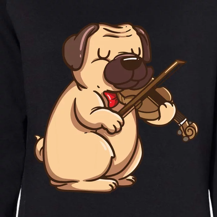 Violinist Pug Dog Violin Viola Player Music Lover Gift Girl Womens California Wash Sweatshirt