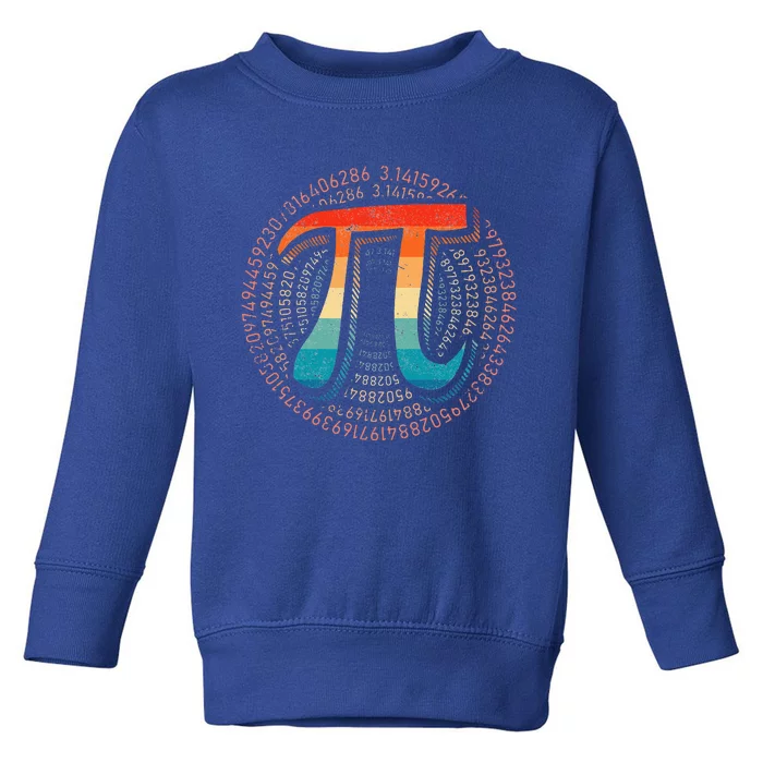 Vintage Pi Day Funny Pi Mathematic Math For Teachers Toddler Sweatshirt