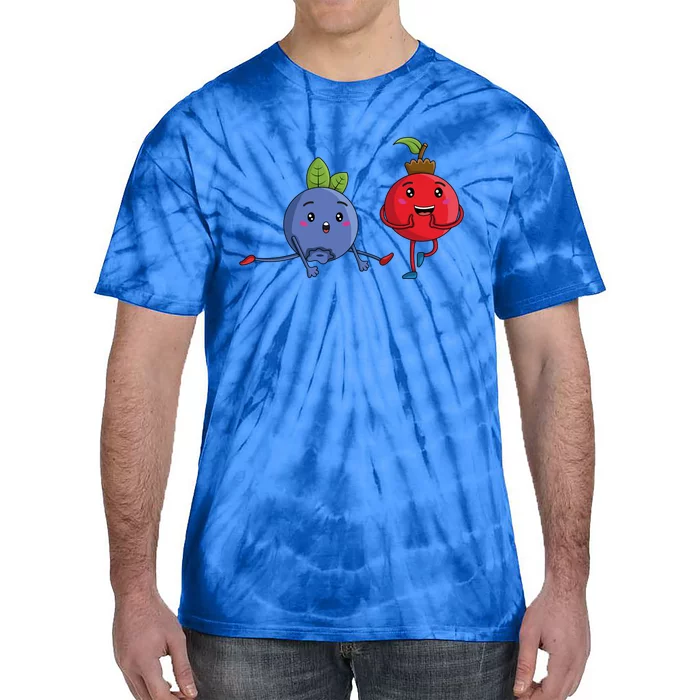 Veggie Power Dancing Berries Funny Berries Berries Gift Tie-Dye T-Shirt